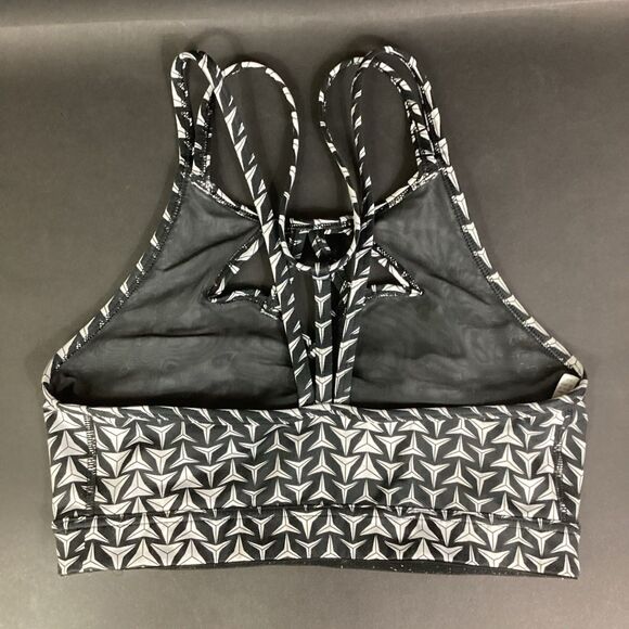 Victorias Secret Bra-Small-Black/White Triangle All-Over Pattern-Cutouts-Strappy - Picture 2 of 10